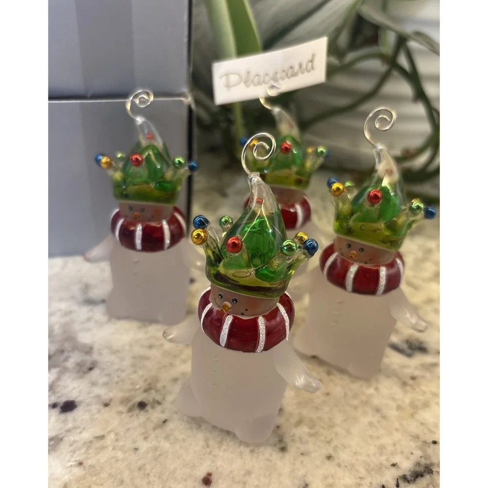 Department 56 Snowman Place Card Holders 12‎ Holiday Table Decor